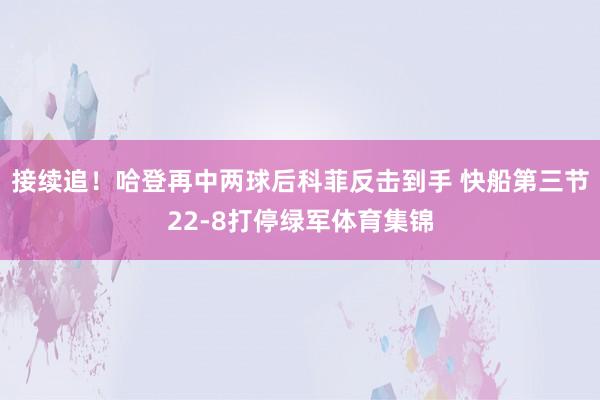 接续追！哈登再中两球后科菲反击到手 快船第三节22-8打停绿军体育集锦