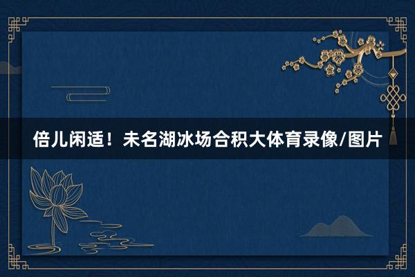 倍儿闲适！未名湖冰场合积大体育录像/图片