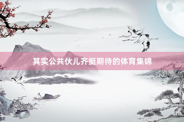 其实公共伙儿齐挺期待的体育集锦