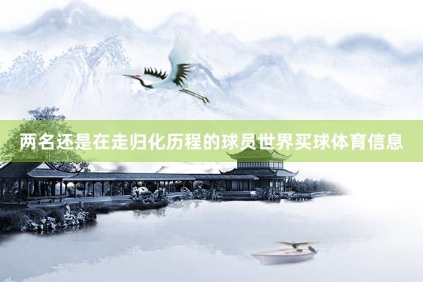两名还是在走归化历程的球员世界买球体育信息