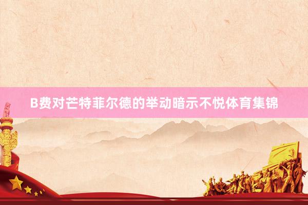 B费对芒特菲尔德的举动暗示不悦体育集锦