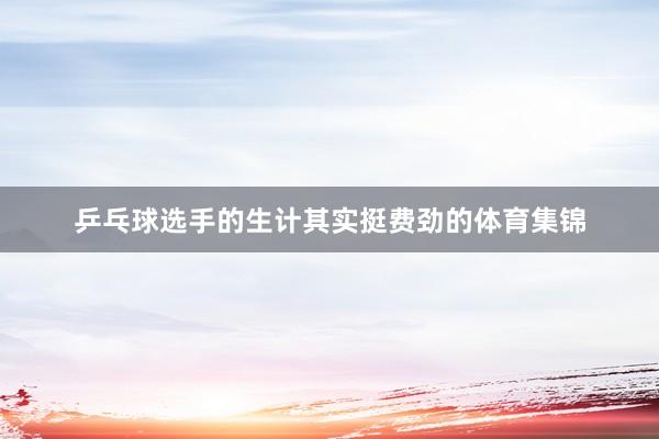 乒乓球选手的生计其实挺费劲的体育集锦