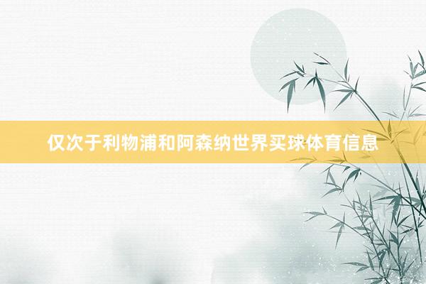 仅次于利物浦和阿森纳世界买球体育信息