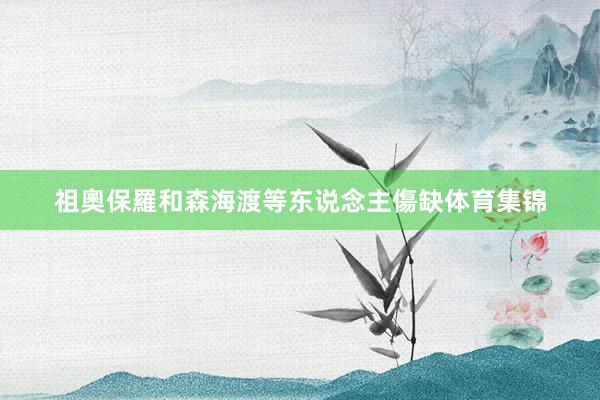 祖奧保羅和森海渡等东说念主傷缺体育集锦