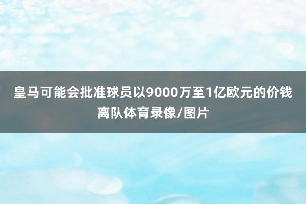 皇马可能会批准球员以9000万至1亿欧元的价钱离队体育录像/图片