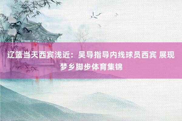 辽篮当天西宾浅近：吴导指导内线球员西宾 展现梦乡脚步体育集锦